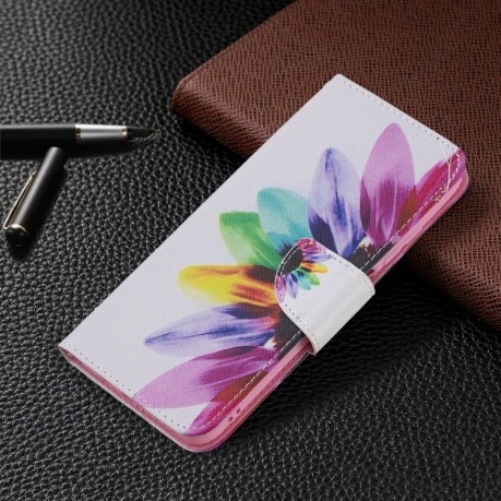 Чехол-книжка Colored Drawing Pattern для Xiaomi Poco M3 Pro/Redmi Note 10 5G/10T/11 SE - Sun Flower