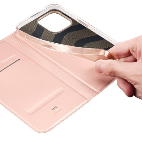 Чехол-книжка DUX DUCIS Skin Pro Series на iPhone 15 Pro - розовое золото