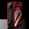 Двосторонній магнітний чохол Electroplating Frame для iPhone 12 Pro - червоний