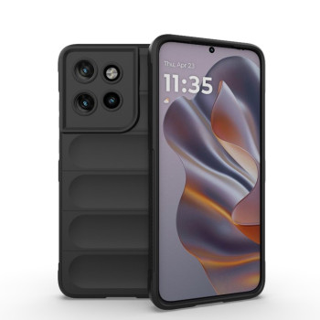 Силиконовый чехол Magic Flannel для Motorola Edge 50 Neo - черный