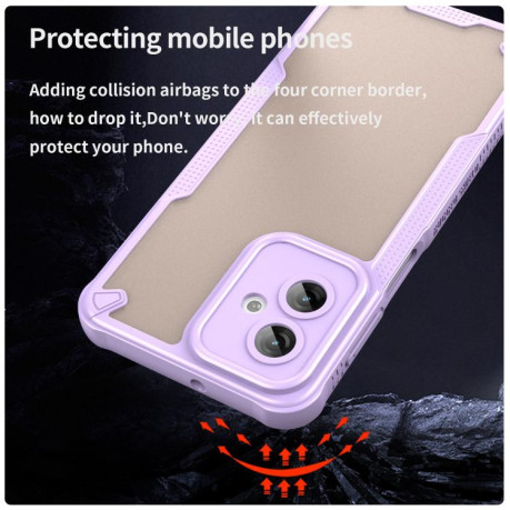 Протиударний чохол Armor Glaze PC Hybrid для Motorola Moto G55 5G - фіолетовий