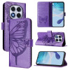 Чехол-книжка Embossed Butterfly для Xiaomi Poco X7 - фиолетовый