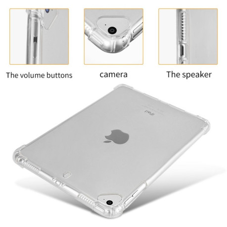 Противоударный прозрачный силиконовый чехол Full Thicken Corners на iPad Air 2019 / Pro 10.5 -розовый