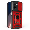 Протиударний чохол Sliding Camshield на Xiaomi Poco M7 4G 169mm - червоний