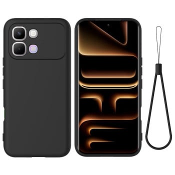 Силіконовий чохол Solid Color Liquid Silicone для Infinix Note Edge 5G — чорний