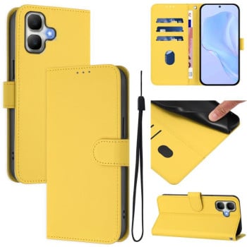Чохол-книжка з м'яким покриттям (Skin Feel) зі шнурком на Infinix Smart 20 4G / X6840 — лимонний