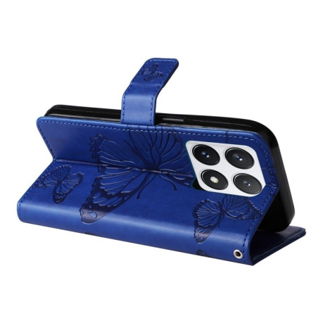 Чохол-книжка Embossed Butterfly для Xiaomi 14T Pro - синій