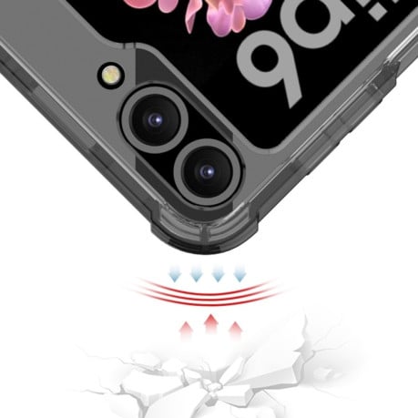 Протиударний чохол GKK TPU + Tempered Film для Samsung Galaxy Flip 6 5G - чорний