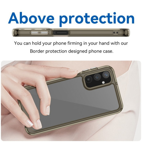 Противоударный чехол Colorful Acrylic Series для Samsung Galaxy A25 5G - прозрачно-серый