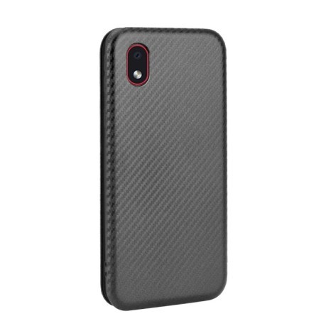 Чехол-книжка Carbon Fiber Texture на Samsung Galaxy A01 Core / M01 Core - черный