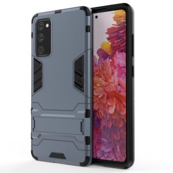 Противоударный чехол Invisible Holder на Samsung Galaxy S20 FE - нави