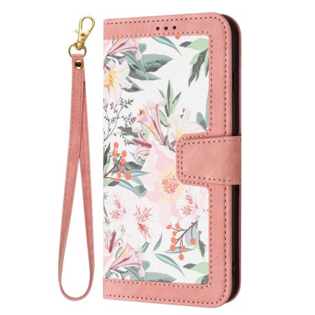 Чехол-книжка Floral Pattern Leather для Google Pixel 8a - розовый