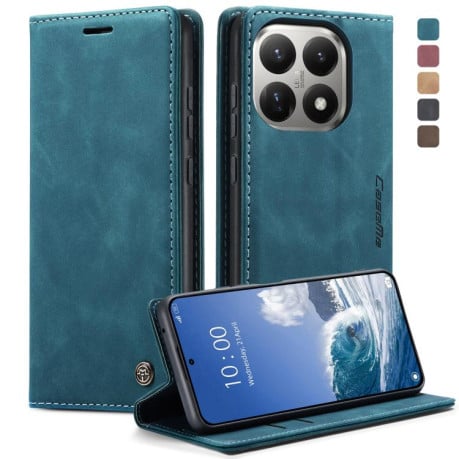 Чехол-книжка CaseMe-013 многофункциональный с кармашком на карт на Xiaomi 15T - синий