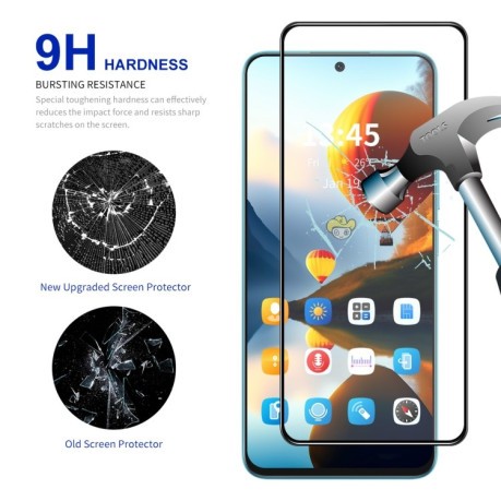 Защитное Стекло ENKAY Full Glue High Aluminum-silicon для Xiaomi Poco M6 Pro 4G - черное