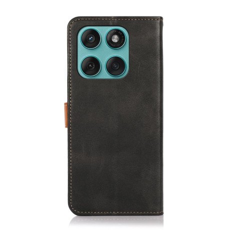 Чохол-книжка KHAZNEH Dual-Color Cowhide для Motorola Edge 60 Fusion - чорний