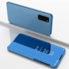 Чехол книжка Clear View на Samsung Galaxy S20 Electroplating Mirror-синий