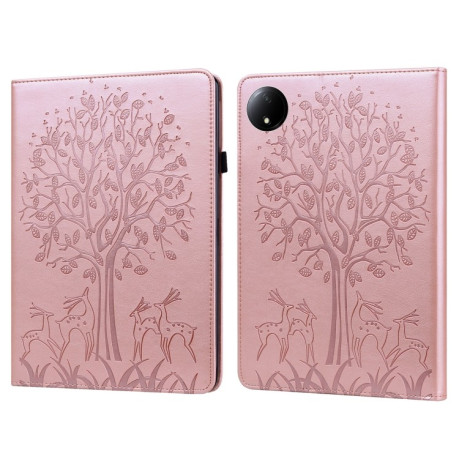 Чохол-книжка Tree Deer Embossed Leather для Xiaomi Redmi Pad SE 8.7 - рожевий