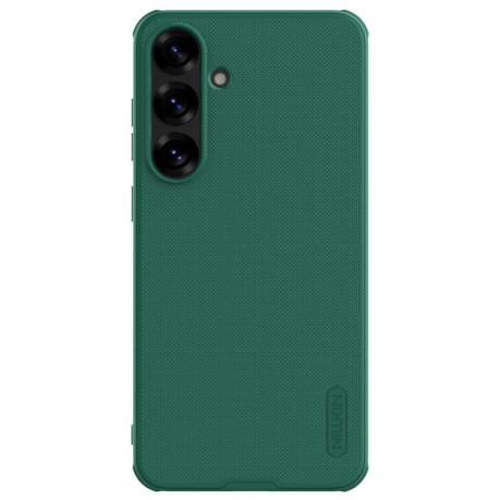 Противоударный чехол NILLKIN Super Frosted для Samsung Galaxy S25 5G - зеленый