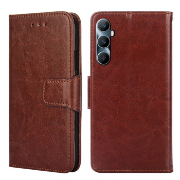 Чехол-книжка Crystal Texture для Realme C65 4G - коричневый