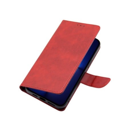 Чехол-книжка Calf Texture Buckle для Realme GT Neo 5 5G / GT3 5G - красный
