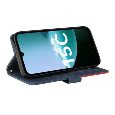 Чохол-книжка CaseNeo Splicing Dual Magnetic Buckle Leather на Xiaomi Redmi 15C 4G EU / 15C 5G 173.1mm - синій