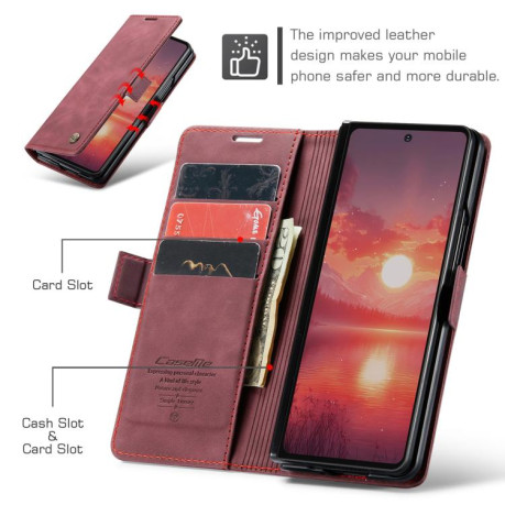 Чохол-книжка CaseMe-013 Multifunctional на Samsung Galaxy Fold 7 - червоний