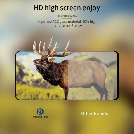 Защитное стекло PINWUYO 9H 3D Full Screen на Xiaomi Redmi 12/12 5G/Poco M6 Pro - черное