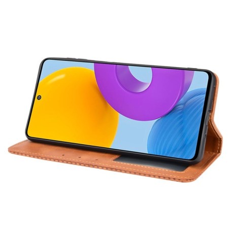 Чохол-книжка Magnetic Buckle Retro Samsung Galaxy M52 5G - коричневий