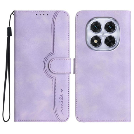 Чохол-книжка Skin Feel Heart Amile для Redmi Note 14 Pro 4G - фіолетовий