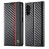 Чехол-книжка LCIMEEKE Carbon Fiber для Samsung Galaxy A55 5G - Black