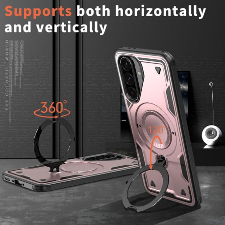 Протиударний чохол MagSafe Holder Armor PC Hybrid для Samsung Galaxy A56 5G - золото