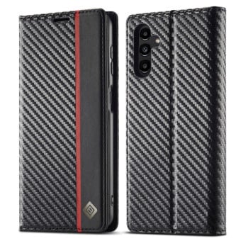Чохол-книжка LC.IMEEKE Carbon Fiber для Samsung Galaxy S23 FE 5G - Black