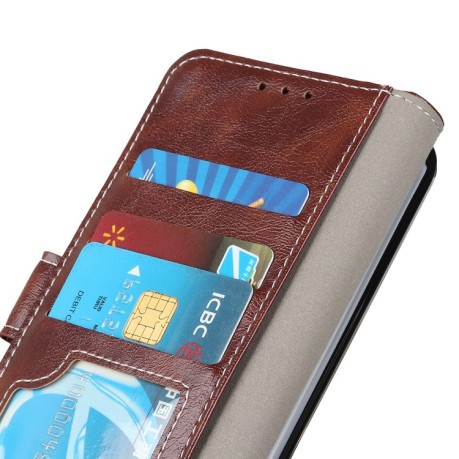 Кожаный чехол- книжка Retro Crazy Horse Texture на Samsung Galaxy M31 - коричневый
