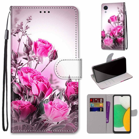 Чохол-книжка Coloured Drawing Cross Samsung Galaxy A03 Core - Wild Rose