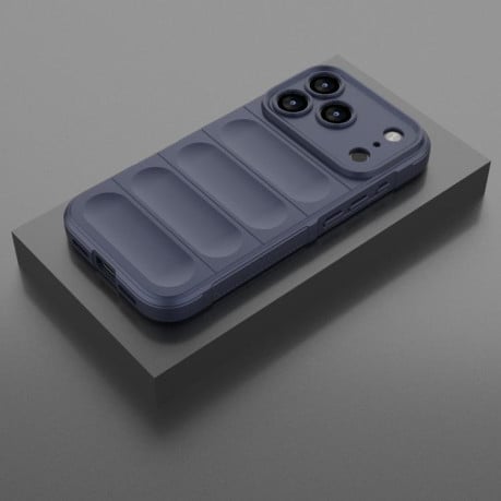 Силіконовий чохол Magic Flannel на iPhone 17 Pro - синій