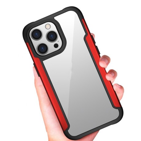 Противоударный чехол Iron Man Series на iPhone 13 Pro - красный