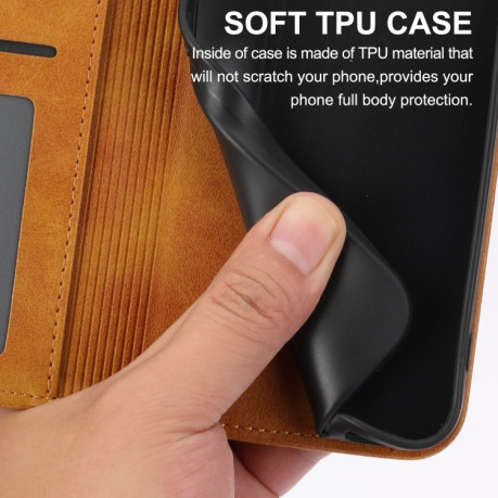 Чохол-книжка Cubic Grid Calf Texture для Xiaomi Redmi Note 12 Pro 5G/Poco X5 Pro - жовтий