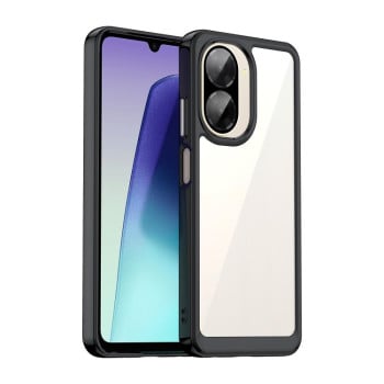 Противоударный чехол  Colorful Acrylic Series с цветной силиконовой боковиной на Xiaomi Redmi A5 4G 173.3mm - черный