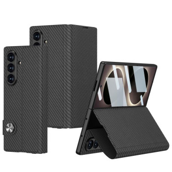 Чохол-книжка GKK Flip Wallet Leather на Samsung Galaxy Fold8 Ultra 5G — карбоновий