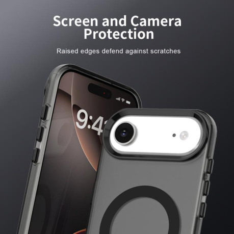 Противоударный чехол Candy Magsafe PC Hybrid TPU для iPhone Air - черный