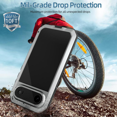 Противоударный чехол Shockproof IP54 Life Waterproof для iPhone Air - серебристый