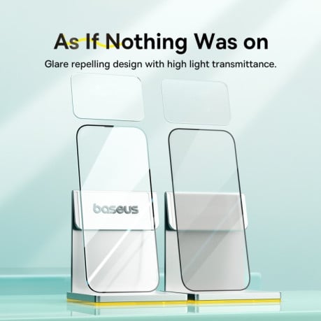 Защитное стекло Baseus Sapphire Series на iPhone 15 Plus - черное