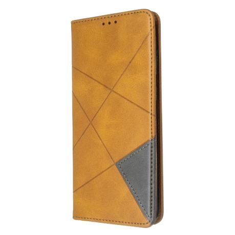 Чохол-книжка Rhombus Texture на Samsung Galaxy S20 Ultra-жовтий