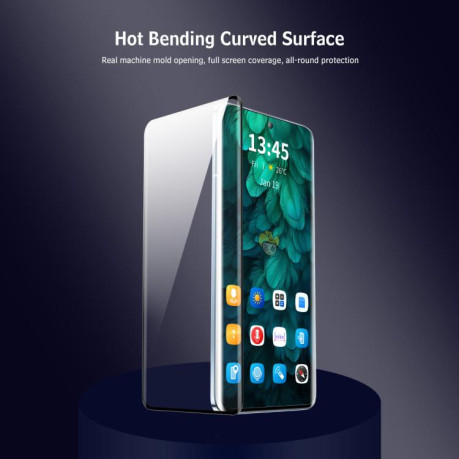 Защитное стекло ENKAY Hat-prince Explosion-proof Full Cover Heat Bending на Motorola Edge 60 Fusion - черное