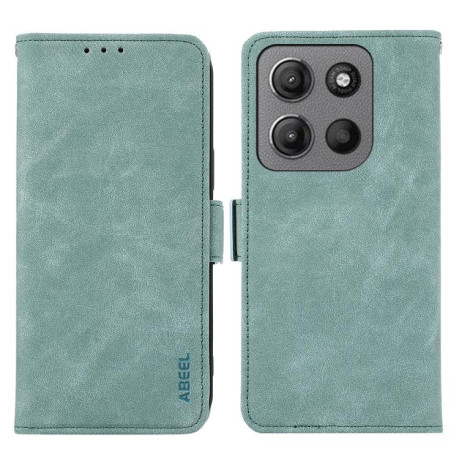 Чехол-книжка ABEEL Color Block Magnetic RFID Leather на Motorola Moto G15 4G / G05 - зеленый