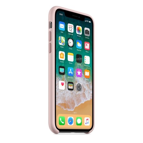 Силиконовый чехол Silicone Case Pink Sand на iPhone X/Xs