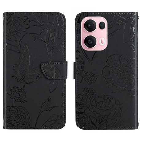 Чохол-книжка Embossed Butterfly для OPPO Reno13 Pro - чорний