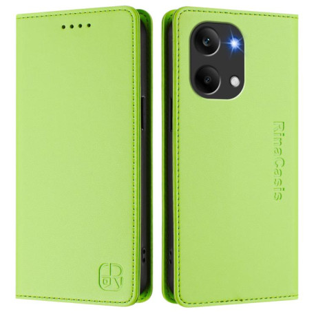 Чехол-книжка RC01 Dual-Folded Magnetic Suction RFID на Xiaomi Redmi Turbo 5 Max / Poco X8 Pro Max — травяной