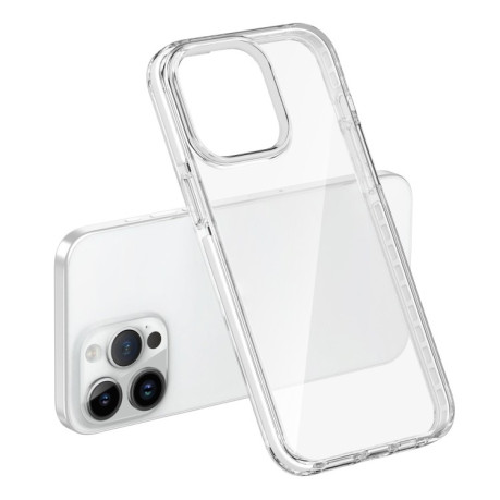 Противоударный чехол Two-color Shockproof для iPhone 15 Pro-прозрачно-белый