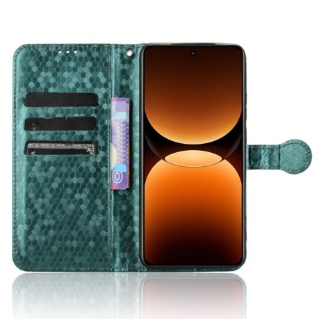 Чехол-книжка Honeycomb Dot для Realme GT 7 Pro - зелений